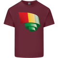 Curled Guinea Flag Guinean Day Football Mens Cotton T-Shirt Tee Top Maroon