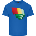 Curled Guinea Flag Guinean Day Football Mens Cotton T-Shirt Tee Top Royal Blue