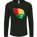 Curled Guinea Flag Guinean Day Football Mens Long Sleeve T-Shirt Black