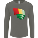 Curled Guinea Flag Guinean Day Football Mens Long Sleeve T-Shirt Charcoal