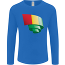 Curled Guinea Flag Guinean Day Football Mens Long Sleeve T-Shirt Royal Blue