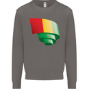Curled Guinea Flag Guinean Day Football Mens Sweatshirt Jumper Charcoal
