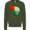 Curled Guinea Flag Guinean Day Football Mens Sweatshirt Jumper Forest Green