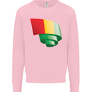 Curled Guinea Flag Guinean Day Football Mens Sweatshirt Jumper Light Pink