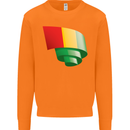 Curled Guinea Flag Guinean Day Football Mens Sweatshirt Jumper Orange