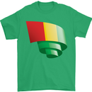 Curled Guinea Flag Guinean Day Football Mens T-Shirt 100% Cotton Irish Green