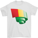 Curled Guinea Flag Guinean Day Football Mens T-Shirt 100% Cotton White