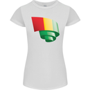 Curled Guinea Flag Guinean Day Football Womens Petite Cut T-Shirt White