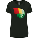 Curled Guinea Flag Guinean Day Football Womens Wider Cut T-Shirt Black