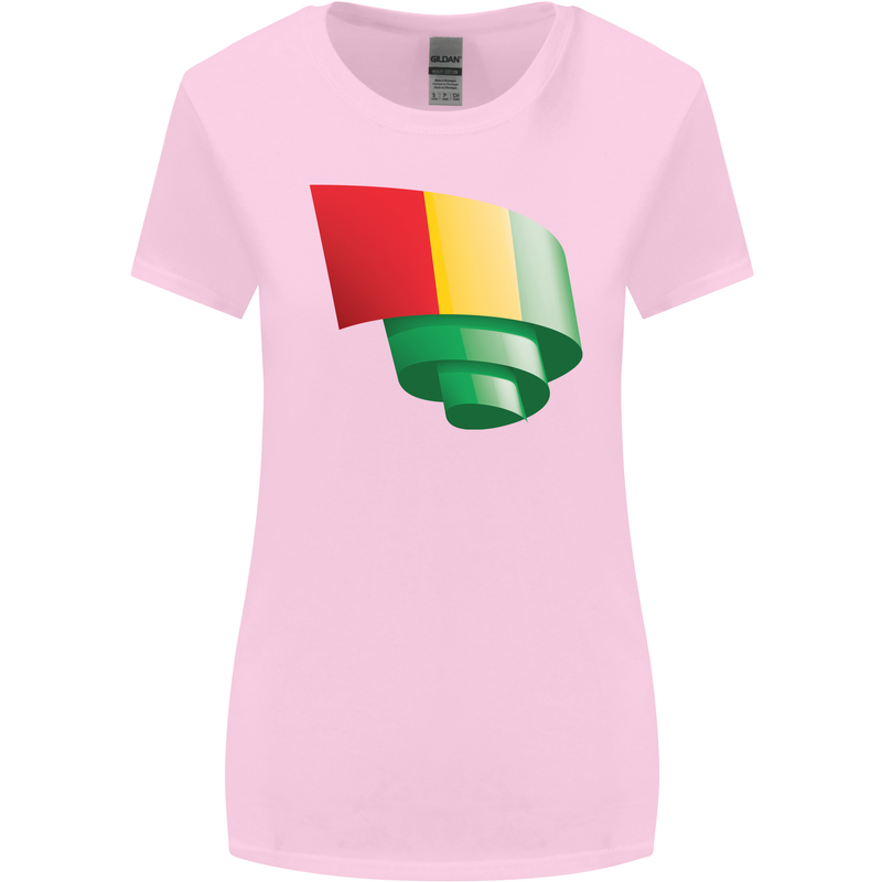 Curled Guinea Flag Guinean Day Football Womens Wider Cut T-Shirt Light Pink