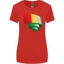 Curled Guinea Flag Guinean Day Football Womens Wider Cut T-Shirt Red