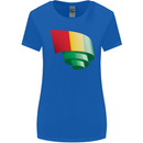 Curled Guinea Flag Guinean Day Football Womens Wider Cut T-Shirt Royal Blue