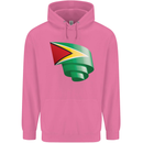 Curled Guyana Flag Guyanese Day Football Childrens Kids Hoodie Azalea