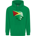Curled Guyana Flag Guyanese Day Football Childrens Kids Hoodie Irish Green