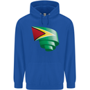 Curled Guyana Flag Guyanese Day Football Childrens Kids Hoodie Royal Blue