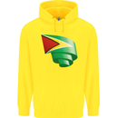 Curled Guyana Flag Guyanese Day Football Childrens Kids Hoodie Yellow