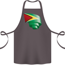 Curled Guyana Flag Guyanese Day Football Cotton Apron 100% Organic Dark Grey