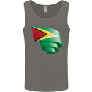 Curled Guyana Flag Guyanese Day Football Mens Vest Tank Top Charcoal