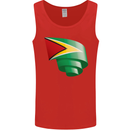 Curled Guyana Flag Guyanese Day Football Mens Vest Tank Top Red