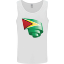 Curled Guyana Flag Guyanese Day Football Mens Vest Tank Top White