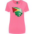 Curled Guyana Flag Guyanese Day Football Womens Wider Cut T-Shirt Azalea
