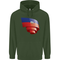 Curled Haiti Flag Haitian Day Football Childrens Kids Hoodie Forest Green