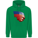Curled Haiti Flag Haitian Day Football Childrens Kids Hoodie Irish Green