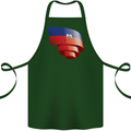 Curled Haiti Flag Haitian Day Football Cotton Apron 100% Organic Forest Green
