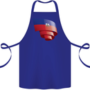 Curled Haiti Flag Haitian Day Football Cotton Apron 100% Organic Royal Blue