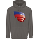 Curled Haiti Flag Haitian Day Football Mens 80% Cotton Hoodie Charcoal