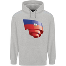Curled Haiti Flag Haitian Day Football Mens 80% Cotton Hoodie Sports Grey
