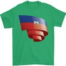 Curled Haiti Flag Haitian Day Football Mens T-Shirt 100% Cotton Irish Green