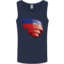 Curled Haiti Flag Haitian Day Football Mens Vest Tank Top Navy Blue