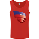 Curled Haiti Flag Haitian Day Football Mens Vest Tank Top Red