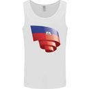 Curled Haiti Flag Haitian Day Football Mens Vest Tank Top White