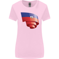 Curled Haiti Flag Haitian Day Football Womens Wider Cut T-Shirt Light Pink