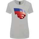 Curled Haiti Flag Haitian Day Football Womens Wider Cut T-Shirt Sports Grey