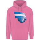 Curled Honduras Flag Honduran Day Football Childrens Kids Hoodie Azalea