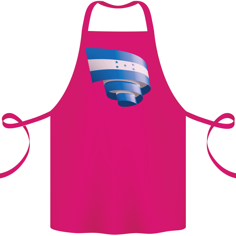 Curled Honduras Flag Honduran Day Football Cotton Apron 100% Organic Pink