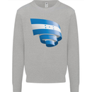 Curled Honduras Flag Honduran Day Football Kids Sweatshirt Jumper Sports Grey