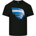 Curled Honduras Flag Honduran Day Football Kids T-Shirt Childrens Black