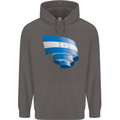 Curled Honduras Flag Honduran Day Football Mens 80% Cotton Hoodie Charcoal