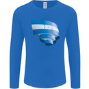 Curled Honduras Flag Honduran Day Football Mens Long Sleeve T-Shirt Royal Blue