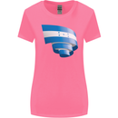 Curled Honduras Flag Honduran Day Football Womens Wider Cut T-Shirt Azalea