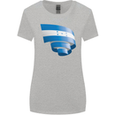 Curled Honduras Flag Honduran Day Football Womens Wider Cut T-Shirt Sports Grey