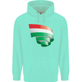 Curled Hungary Flag Hungarian Day Football Childrens Kids Hoodie Peppermint