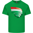 Curled Hungary Flag Hungarian Day Football Kids T-Shirt Childrens Irish Green