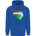 Curled Hungary Flag Hungarian Day Football Mens 80% Cotton Hoodie Royal Blue