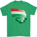 Curled Hungary Flag Hungarian Day Football Mens T-Shirt 100% Cotton Irish Green
