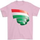 Curled Hungary Flag Hungarian Day Football Mens T-Shirt 100% Cotton Light Pink